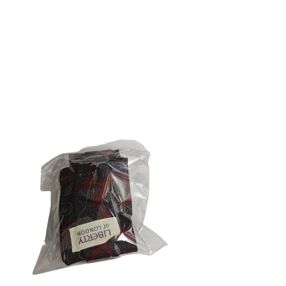 Vintage Liberty Of London Paisley Silk & Wool Blend Tie Red & Blue Pattern Mens‎ - Picture 9 of 9